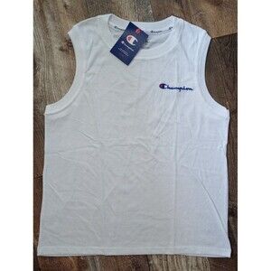 NWT Women's Champion Powerblend Muscle Tee in White, Size Medium